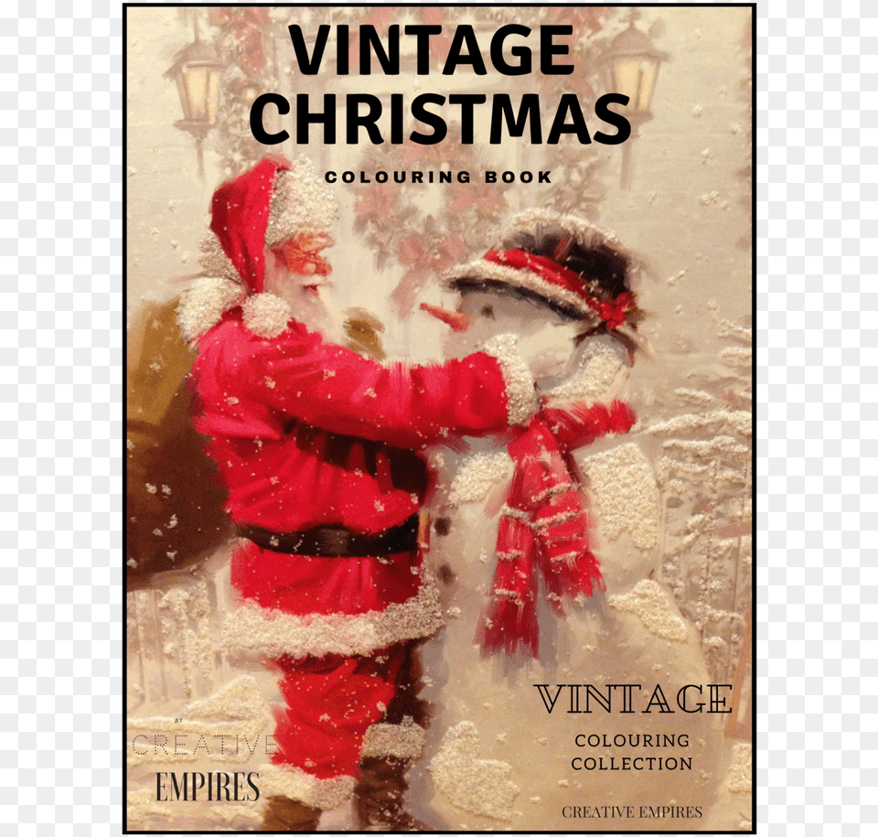 Vintage Christmas Colouring Book Colour Guide Ebook Vintage Christmas, Advertisement, Poster, Publication, Adult Png