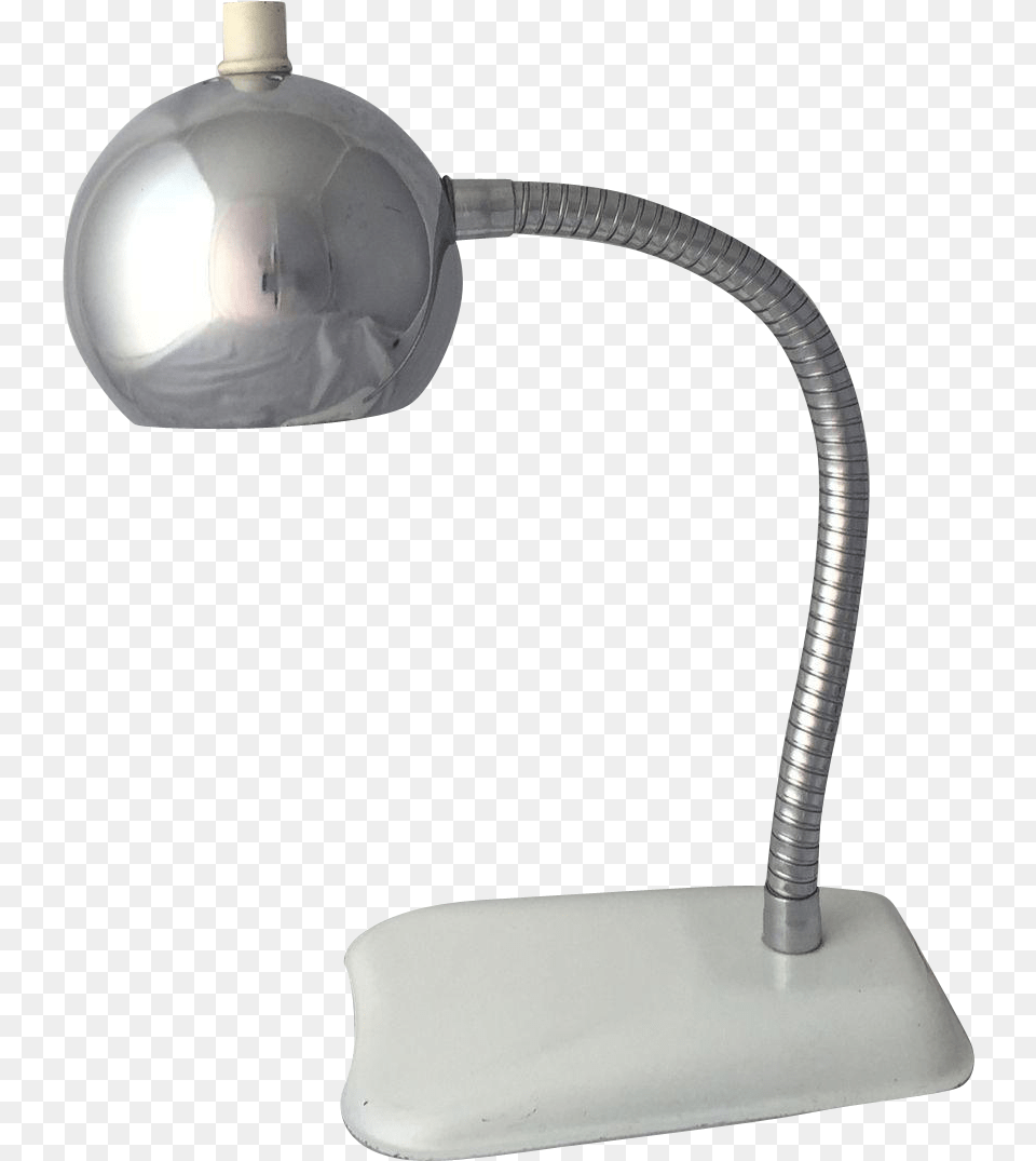 Vintage Chrome Gooseneck Desk Lamp Eye Ball Mid Century Lamp, Lampshade, Table Lamp, Bathroom, Indoors Free Transparent Png
