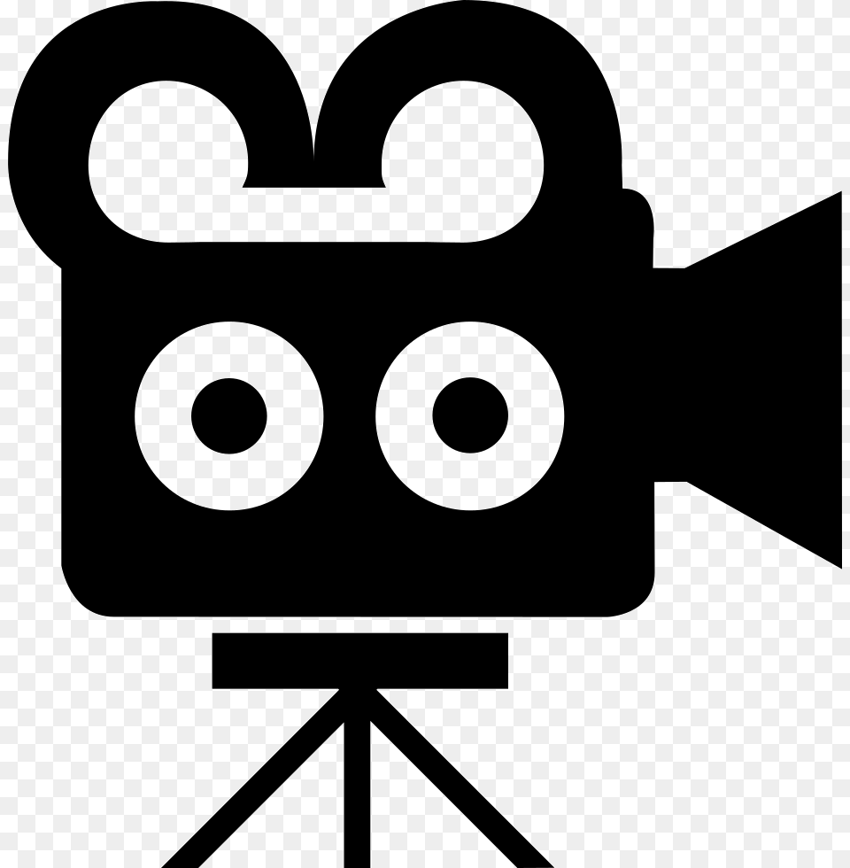 Vintage Cinema Camera Cine Icono, Stencil, Electronics, Video Camera, Tripod Png