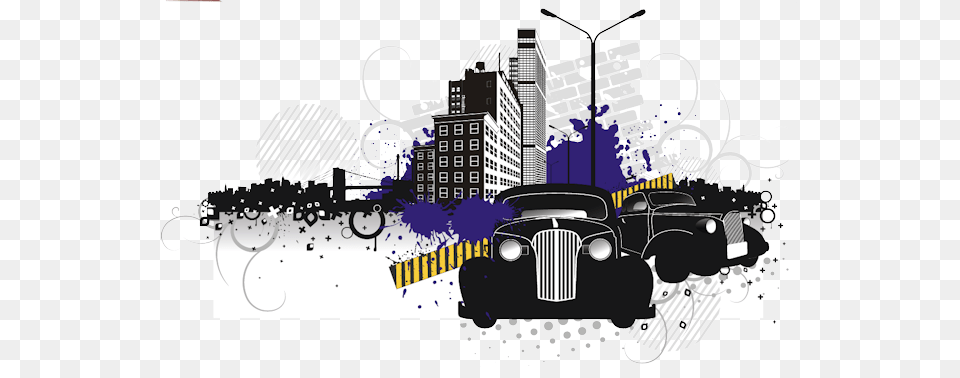 Vintage City Vector Vector Graphics, Art, Metropolis, Urban, Car Png