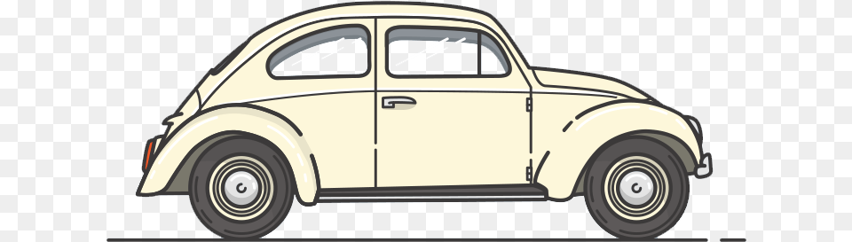 Vintage Classic Car Beetle Volkswagen Vw Beetle Side View, Sedan, Transportation, Vehicle, Coupe Png