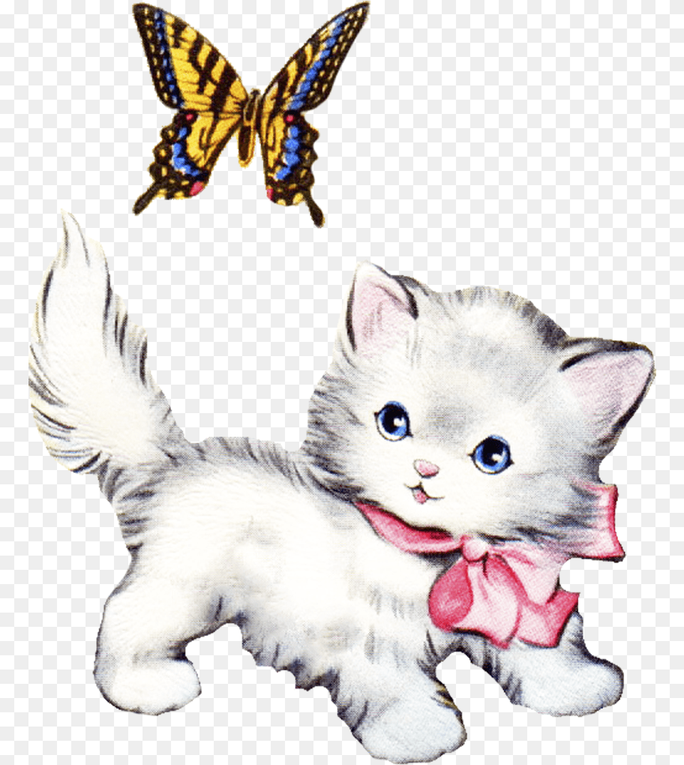 Vintage Clip Art Alternative Happy Mothers Day With Cats, Animal, Cat, Mammal, Pet Png