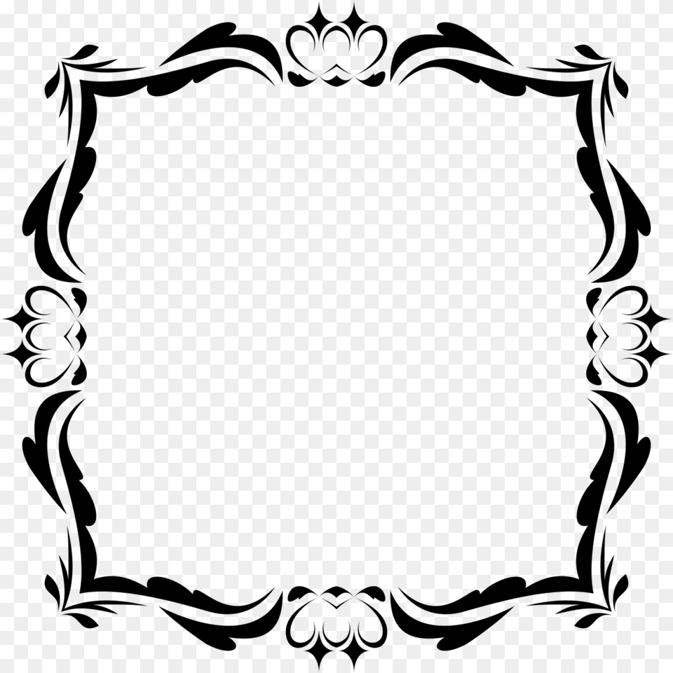 Vintage Clipart Frame Clip Art Photo, Gray Free Png Download