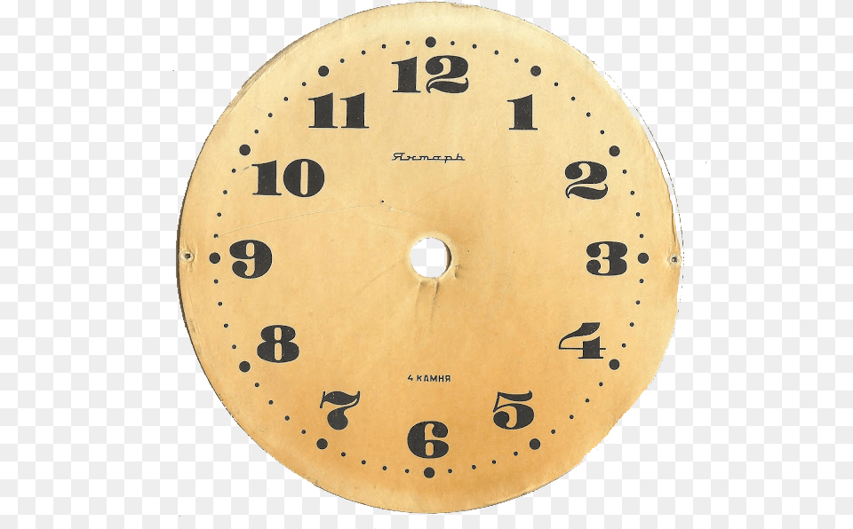 Vintage Clock Face Half Past One O Clock, Analog Clock, Disk Free Transparent Png