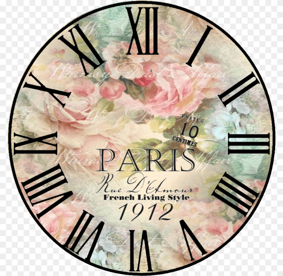 Vintage Clock Jam Dinding Shabby Chic, Analog Clock Free Transparent Png