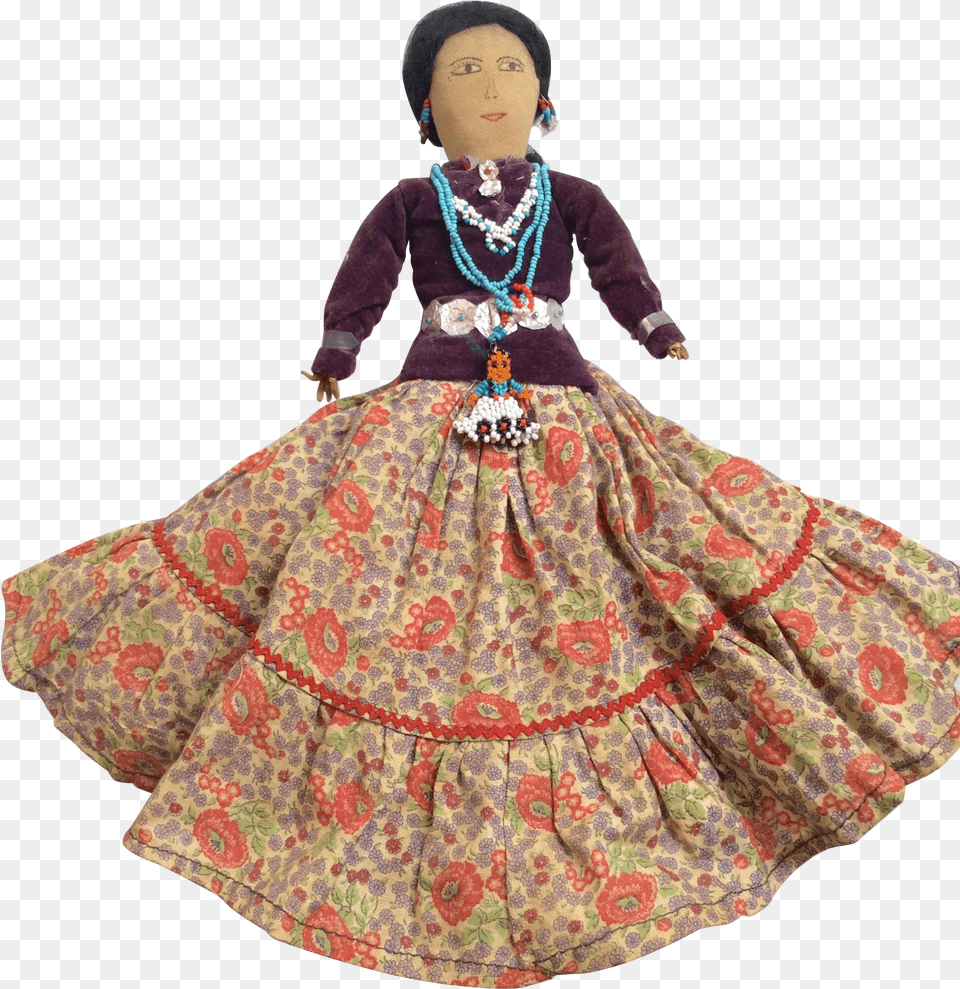 Vintage Cloth Native Doll Native American Navajo Dolls Vintage Free Png Download