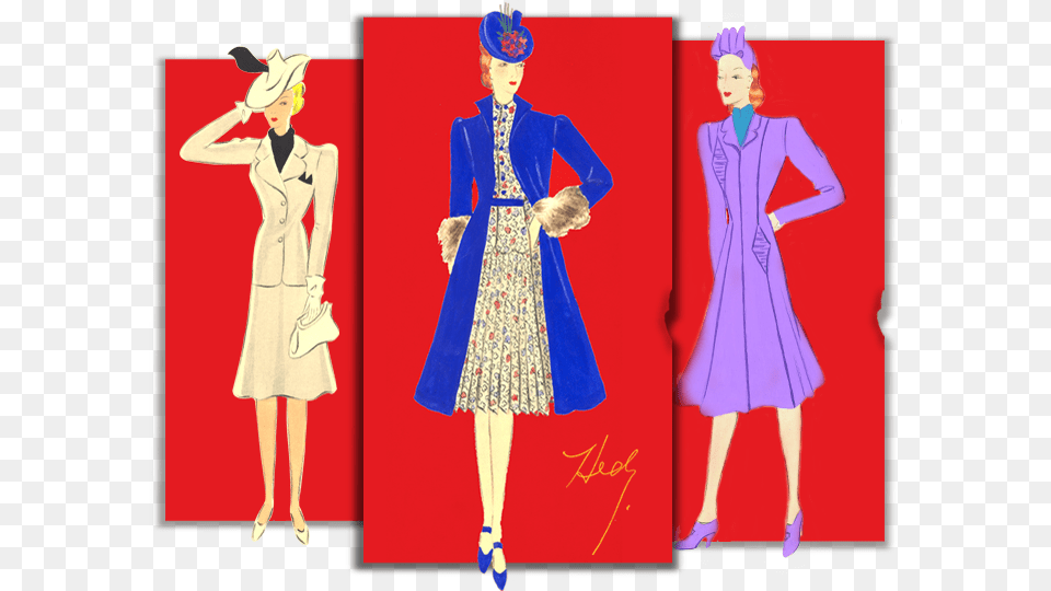 Vintage Clothing, Long Sleeve, Dress, Collage, Coat Free Png