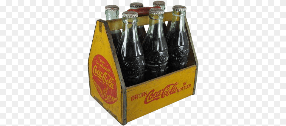 Vintage Coca Cola Bottle Carrier, Beverage, Soda, Pop Bottle, Coke Png Image