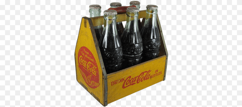 Vintage Coca Cola Bottle Carrier Glass Bottle, Beverage, Soda, Pop Bottle, Coke Png Image