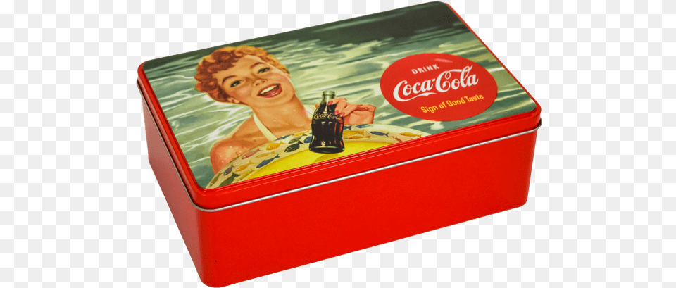 Vintage Coca Cola Tin Images Coca Cola, Adult, Female, Person, Woman Png Image