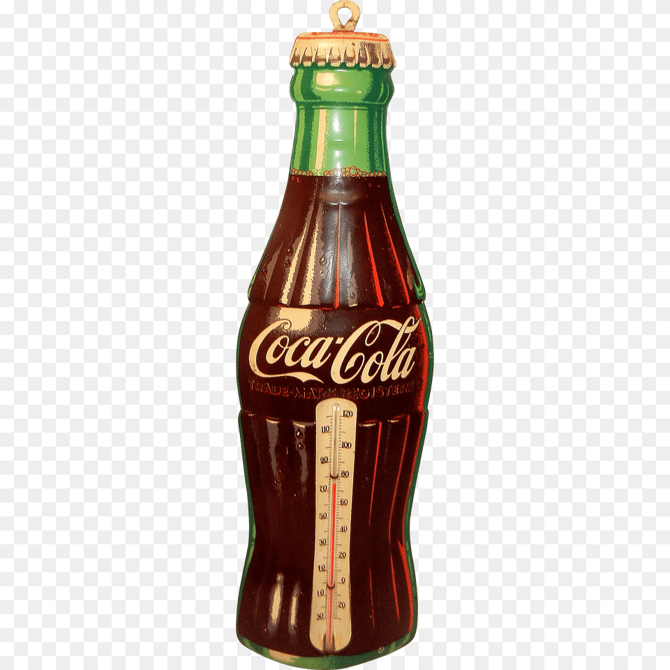 Vintage Coca Cola Tin Thermometer, Beverage, Coke, Soda, Food Free Transparent Png