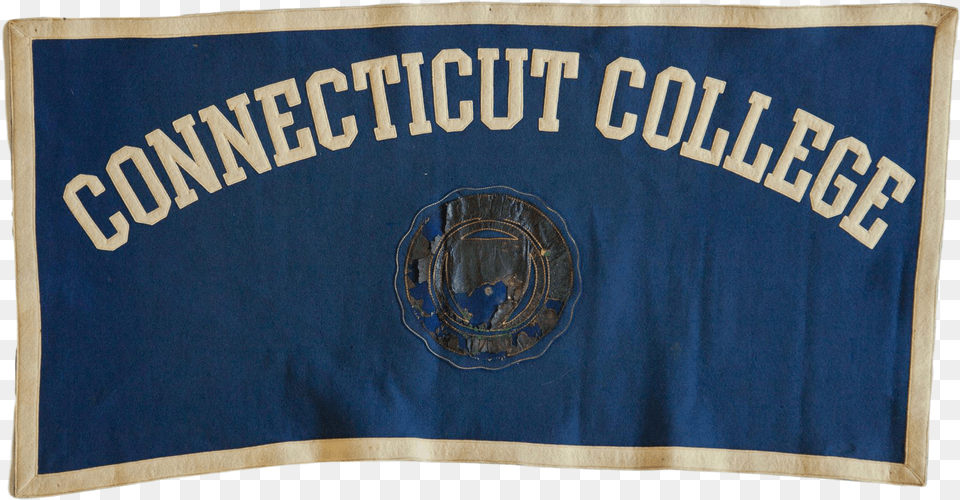 Vintage Connecticut College Felt Banner Seven Eight Life, Logo, Emblem, Symbol, Home Decor Png