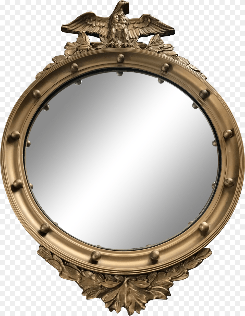 Vintage Convex Federal Mirror Chairish Within Vintage Circle Png Image