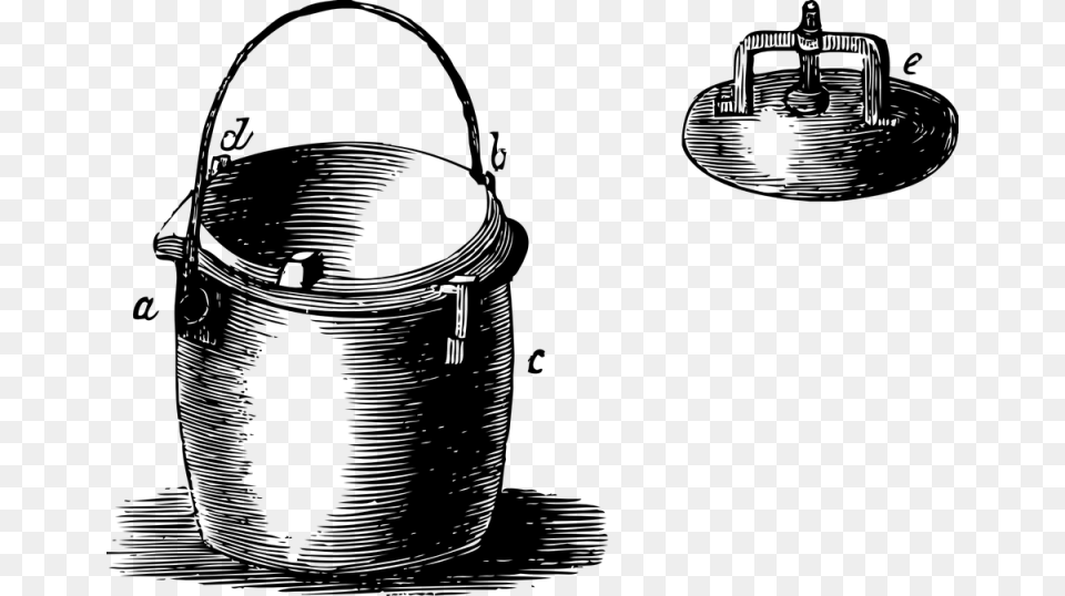Vintage Cooking Pot, Gray Free Png Download