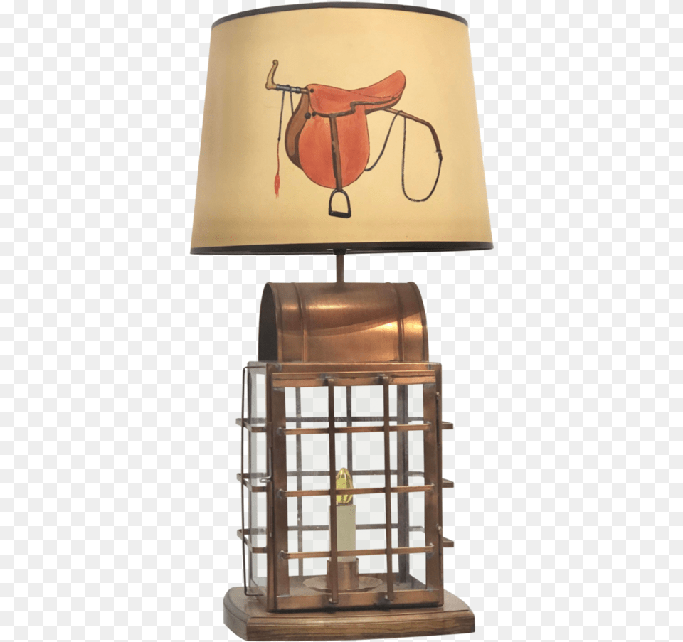 Vintage Copper Lantern Lamp With Cowboy Shade 4759 Lampshade, Mailbox, Table Lamp Png