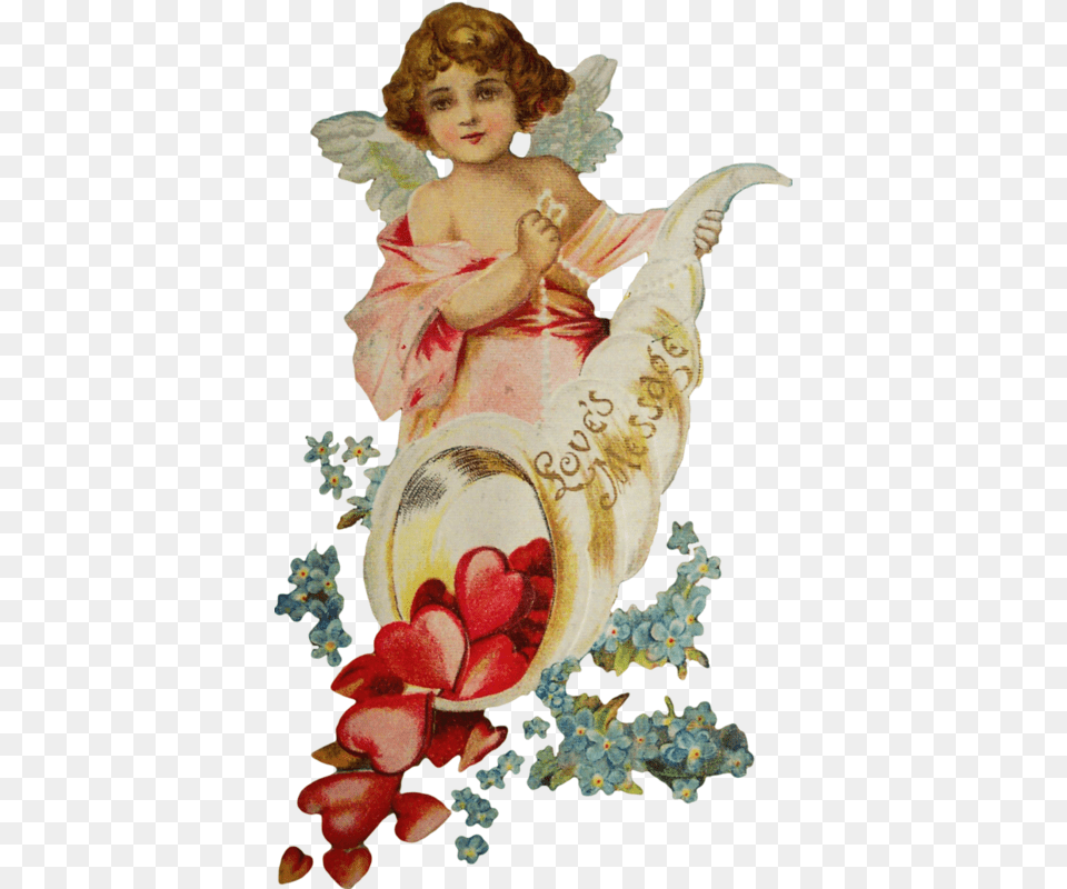 Vintage Cupid Valentine39s Day, Art, Painting, Baby, Person Png