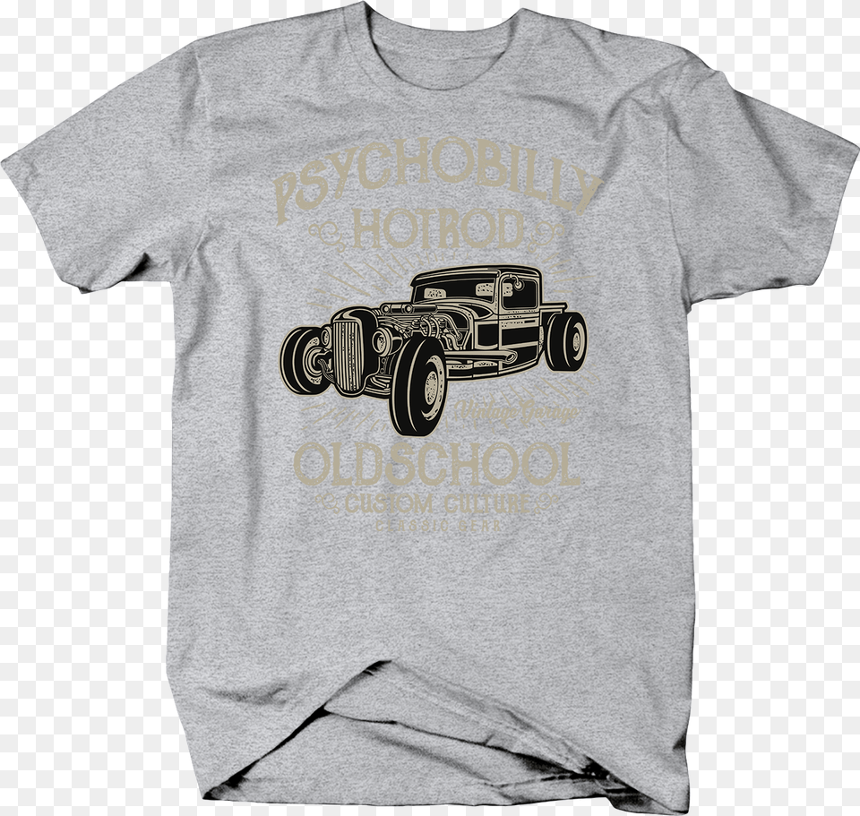 Vintage Custom Culture Psychobilly Hotrod Old School, Clothing, Shirt, T-shirt, Car Free Transparent Png