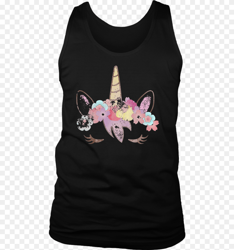 Vintage Cute Unicorn Face Shirt, Clothing, T-shirt, Tank Top Free Png