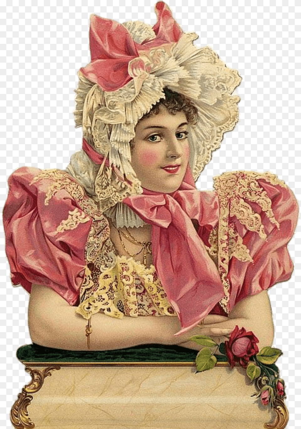 Vintage Cute Victorian Girl Image Free Png