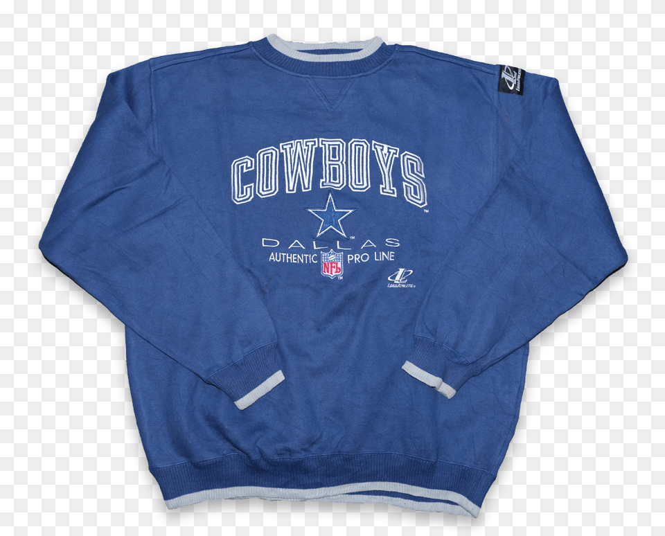 Vintage Dallas Cowboys Sweater Xlarge Sweatshirt, Clothing, Long Sleeve, Shirt, Sleeve Png