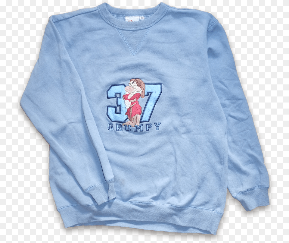 Vintage Disney 7 Dwarfs Crewneck Sweatshirt Crew Neck, Clothing, Knitwear, Long Sleeve, Sleeve Png