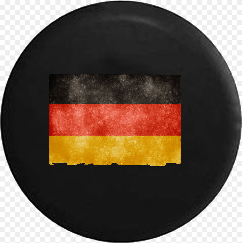 Vintage Distressed German Flag Rv Camper Spare Tire Circle, Germany Flag, Hockey, Ice Hockey, Ice Hockey Puck Png Image