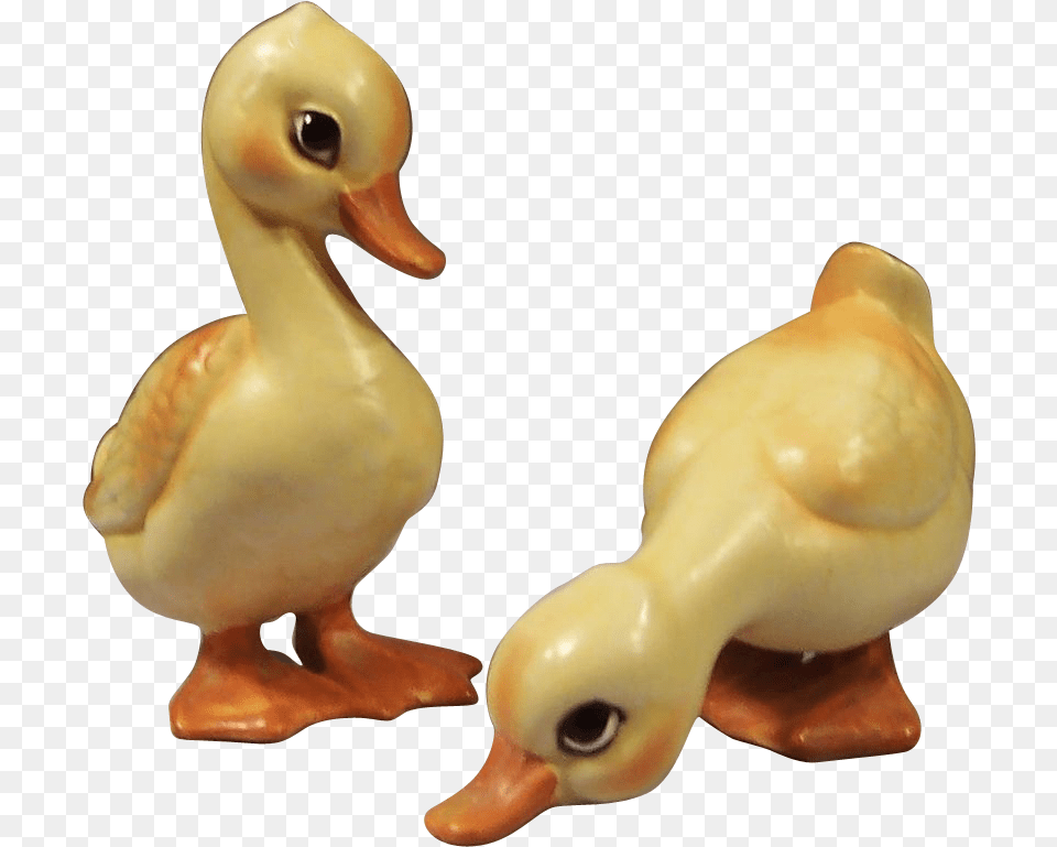 Vintage Easter Lefton Baby Ducks Ducklings H6981 From Duck, Animal, Bird, Beak Png Image