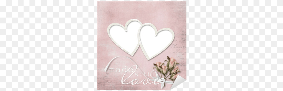 Vintage Elegant Frame With Rose And Heart Sticker U2022 Pixers We Live To Change Heart, Envelope, Greeting Card, Mail, Accessories Free Png Download