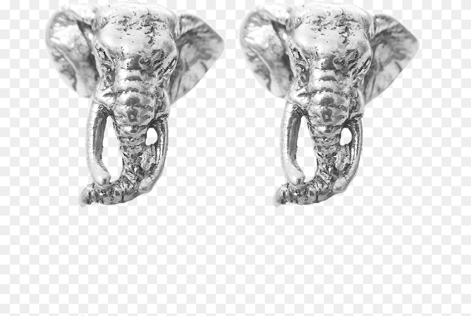 Vintage Elephant Head Stud Earrings Girl Ear Studs Animal Figure, Ct Scan, Mammal, Wildlife Png