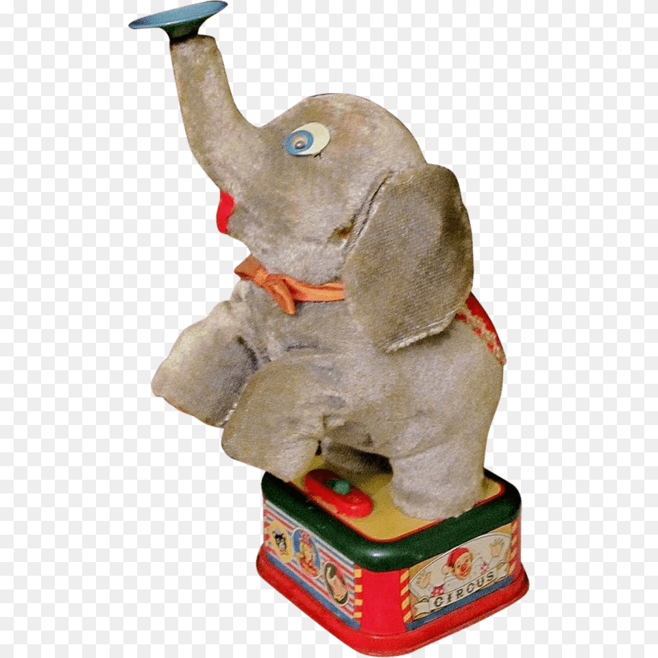 Vintage Elephant Toy, Figurine, Animal, Mammal, Wildlife Free Png