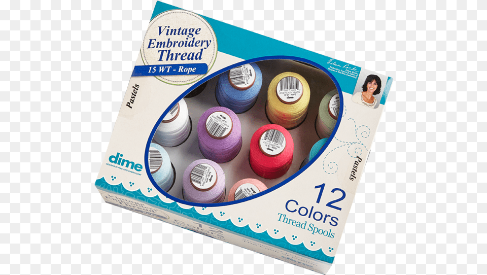 Vintage Embroidery Thread Brights 15wt Pkt12 Mixed Label, Adult, Female, Person, Woman Free Transparent Png