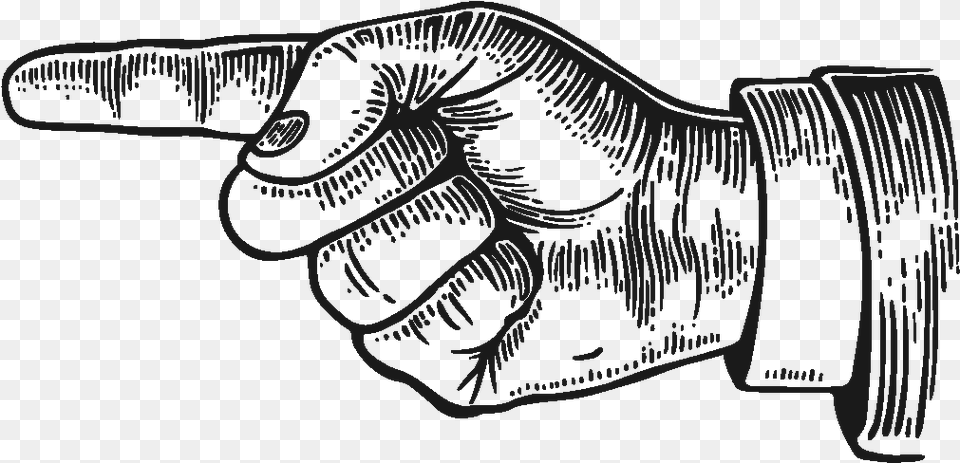 Vintage Engraved Illustration Of Finger Pointing Vintage Pointing Finger, Body Part, Hand, Person, Animal Free Png