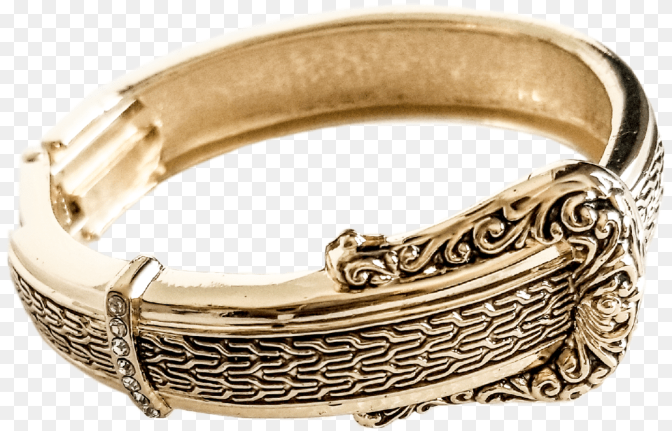 Vintage Excalibur Rolled Gold Belt Buckle Bangle Bangle Solid, Accessories, Jewelry, Ornament, Bracelet Png Image
