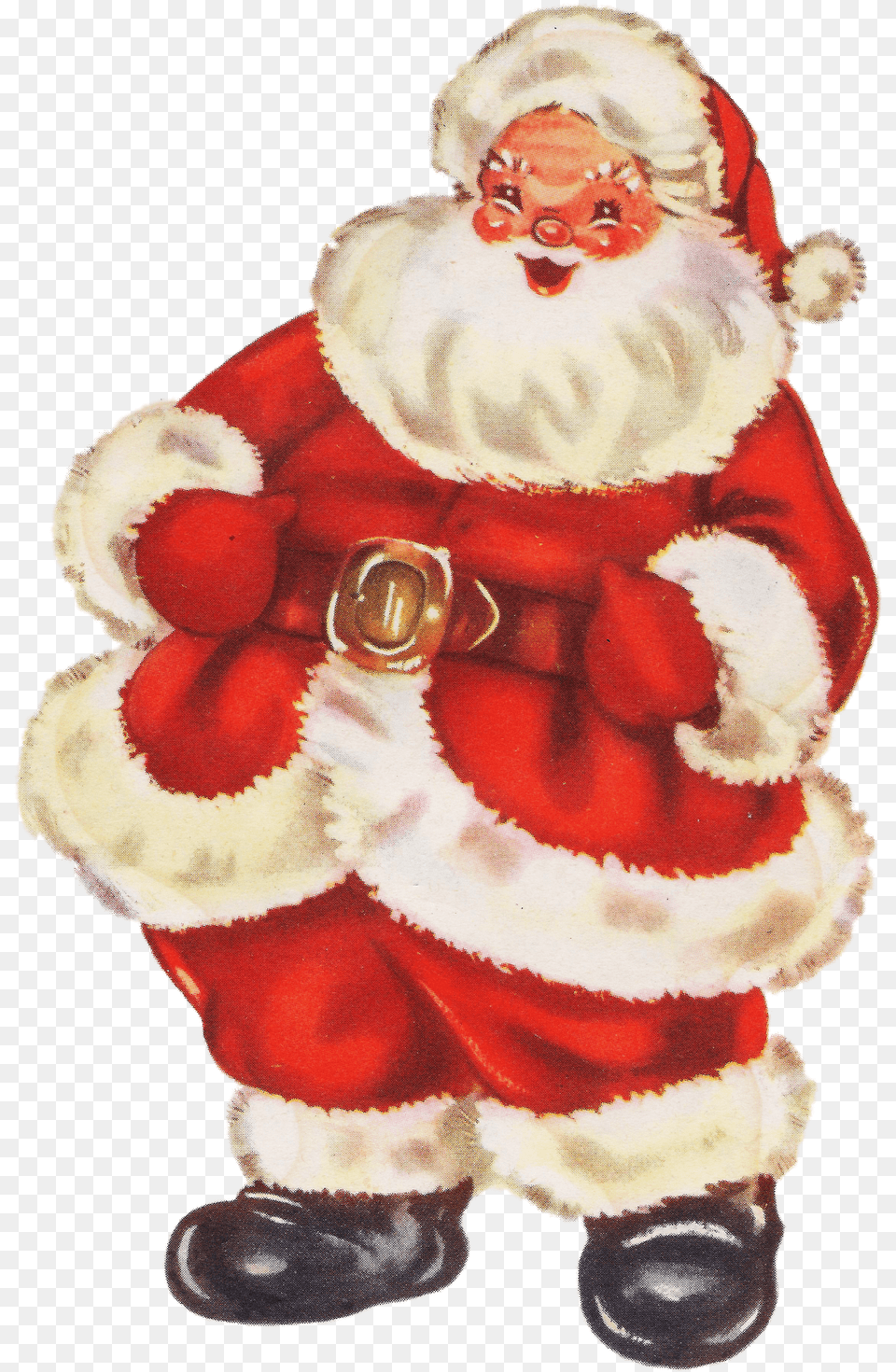 Vintage Father Christmas Clipart, Baby, Person, Figurine, Face Free Png