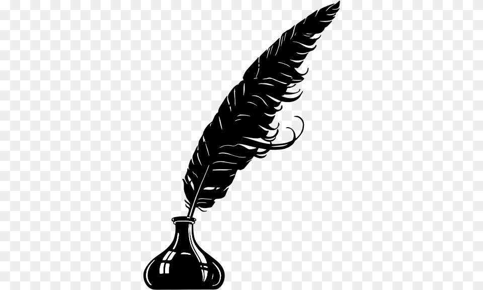 Vintage Feather Inkwell Silhouette Feather Pen Background, Jar, Pottery, Vase, Glass Free Transparent Png