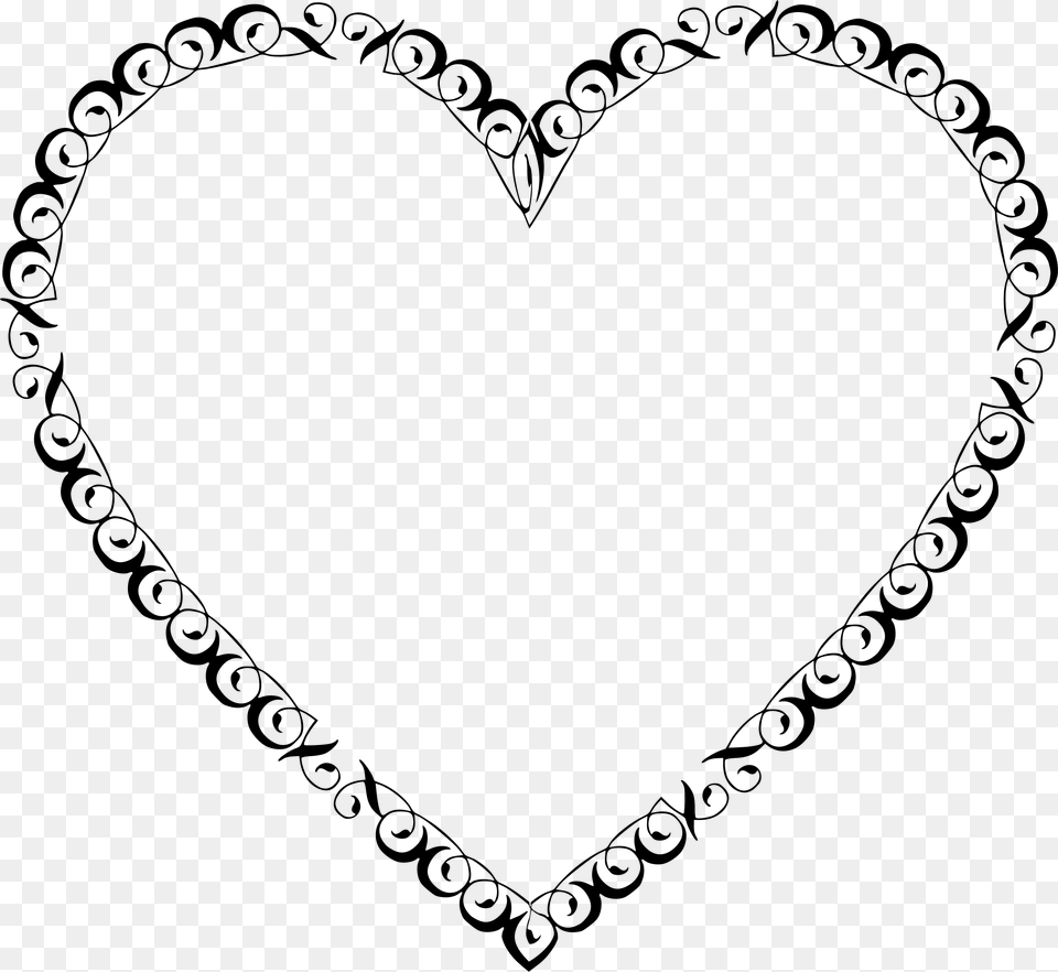 Vintage Filigree Heart Icons Vintage Heart Clipart, Gray Free Png Download