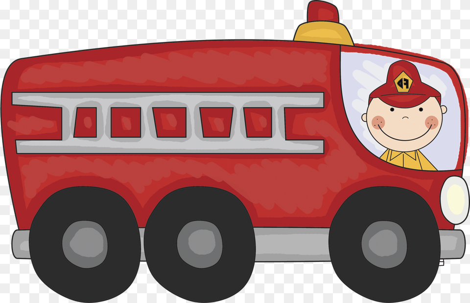 Vintage Fire Truck Clipart Clipart Images Cartoon Fire Truck Clip Art, Face, Head, Vehicle, Person Png Image