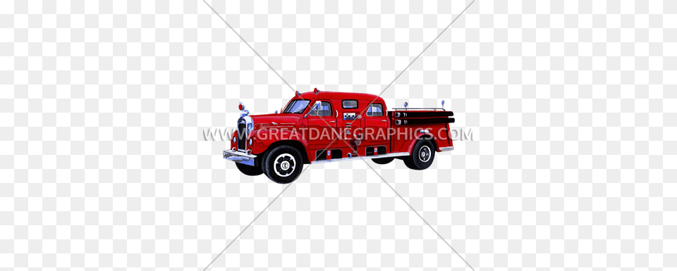 Vintage Fire Truck Large Production Ready Artwork For T Shirt, Transportation, Vehicle, Fire Truck Free Transparent Png