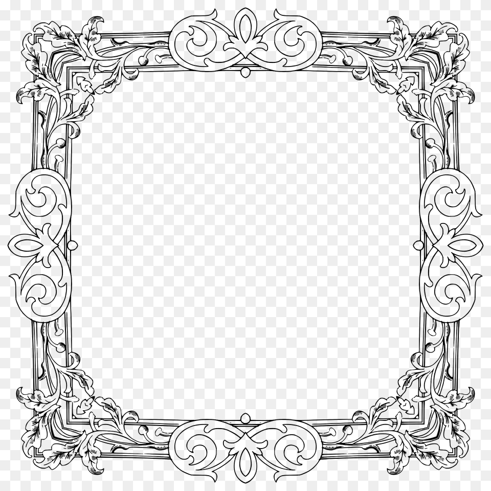 Vintage Floral Flourish Frame Extrapolated Clipart, Art, Floral Design, Graphics, Pattern Free Png