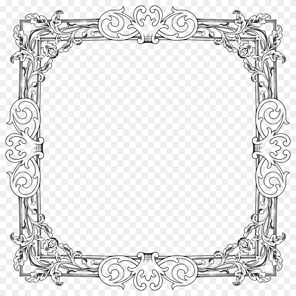 Vintage Floral Flourish Frame Extrapolated Clipart, Art, Floral Design, Graphics, Pattern Free Png Download
