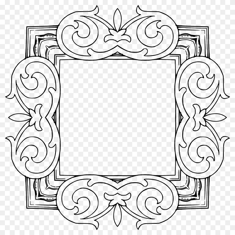 Vintage Floral Flourish Frame Extrapolated Clipart, Device, Grass, Lawn, Lawn Mower Free Transparent Png