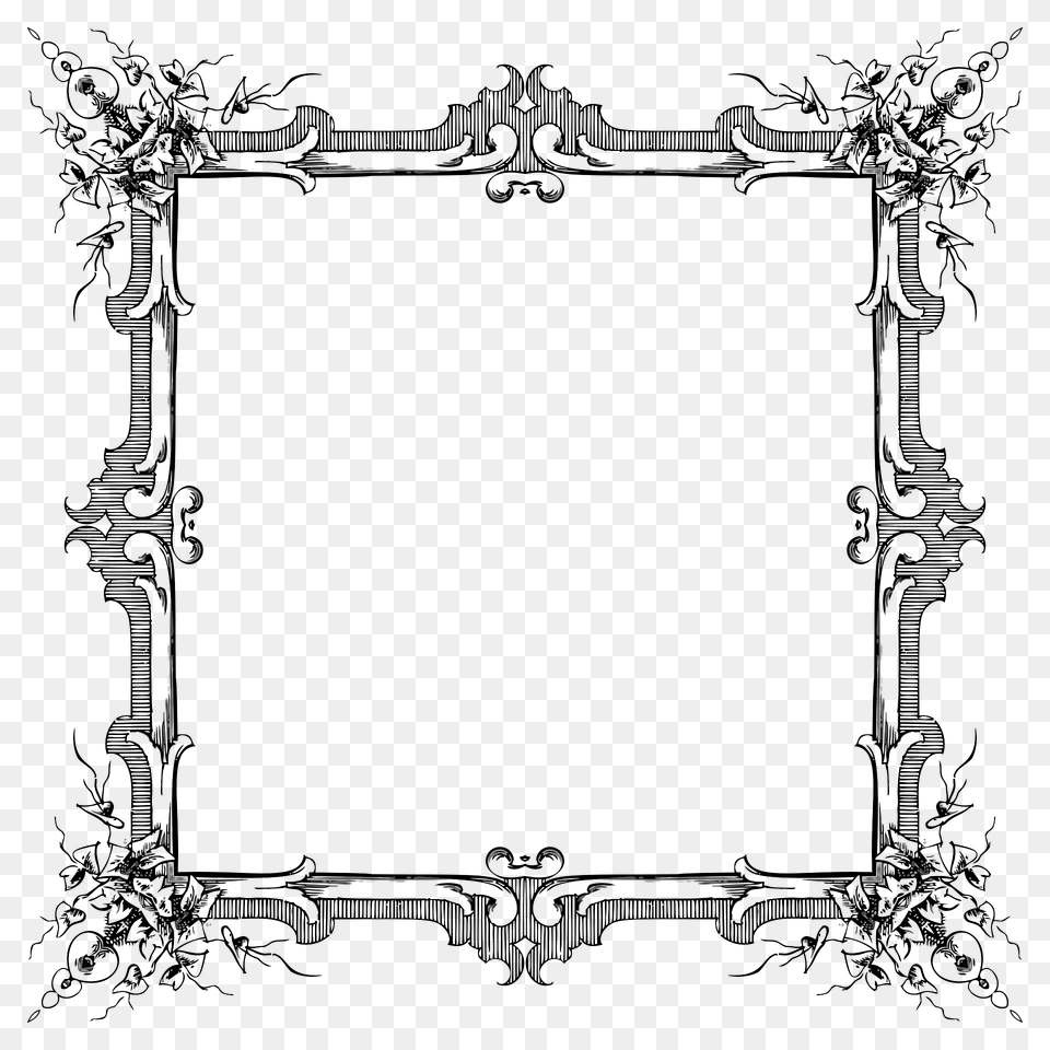 Vintage Floral Frame 2 Clipart, Art, Floral Design, Graphics, Pattern Png Image