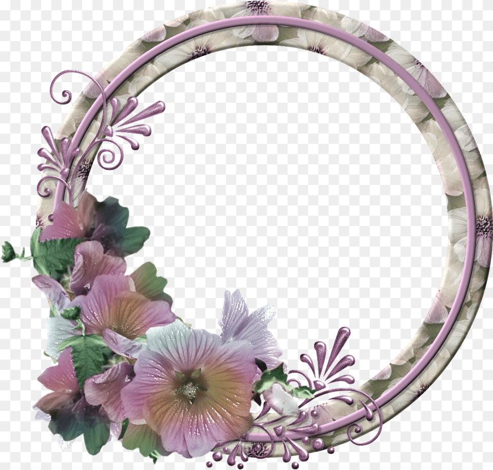 Vintage Floral Frame, Flower, Plant, Flower Arrangement, Geranium Free Png Download