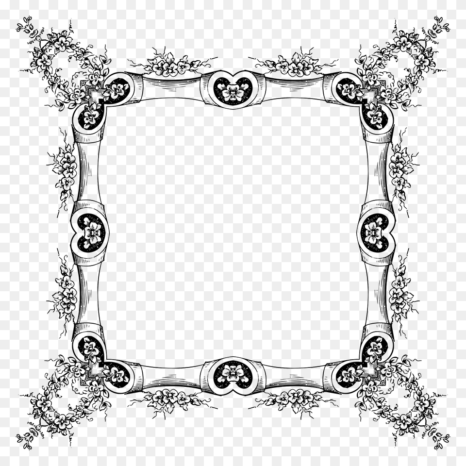 Vintage Floral Frame 8 Clipart, Art, Floral Design, Graphics, Pattern Free Png Download