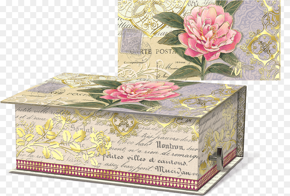 Vintage Floral Music Box Soap Artificial Flower, Plant, Rose, Envelope, Mail Png