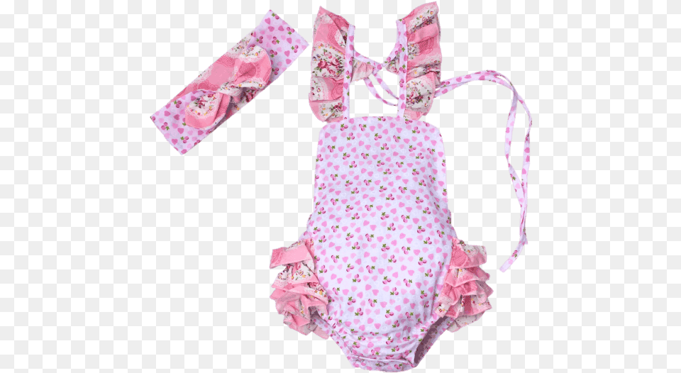 Vintage Floral Romper Swimsuit Bottom, Clothing, Hat, Diaper, Bonnet Png Image