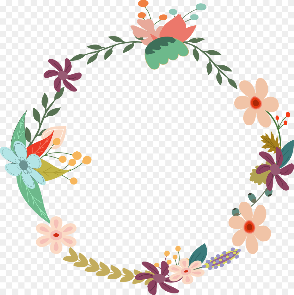 Vintage Floral Wreath Clipart, Art, Floral Design, Graphics, Pattern Png Image