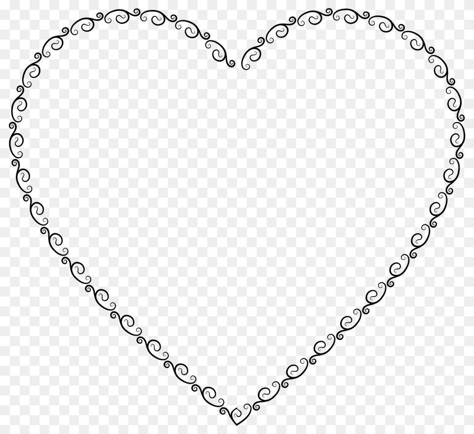 Vintage Flourish Heart Clipart, Accessories, Jewelry, Necklace Free Png