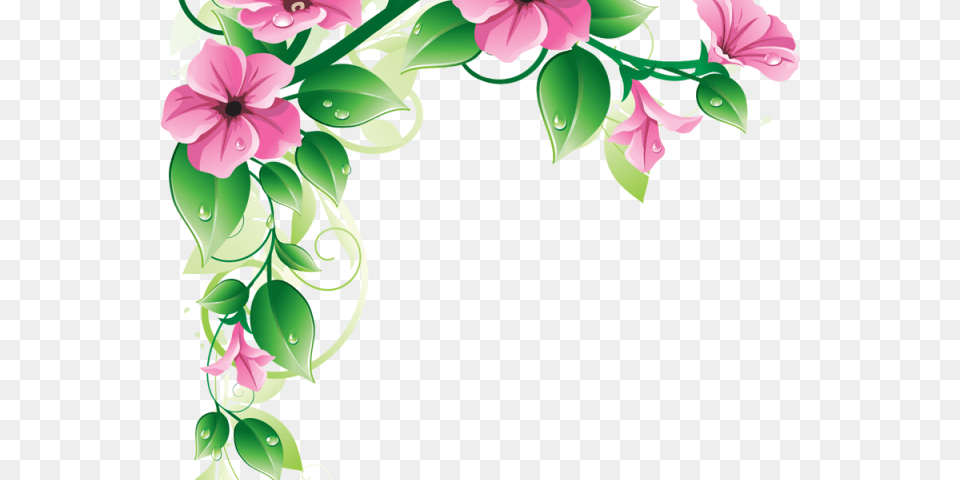 Vintage Flower Clipart Banner Flower Border For Card, Art, Floral Design, Graphics, Pattern Free Transparent Png
