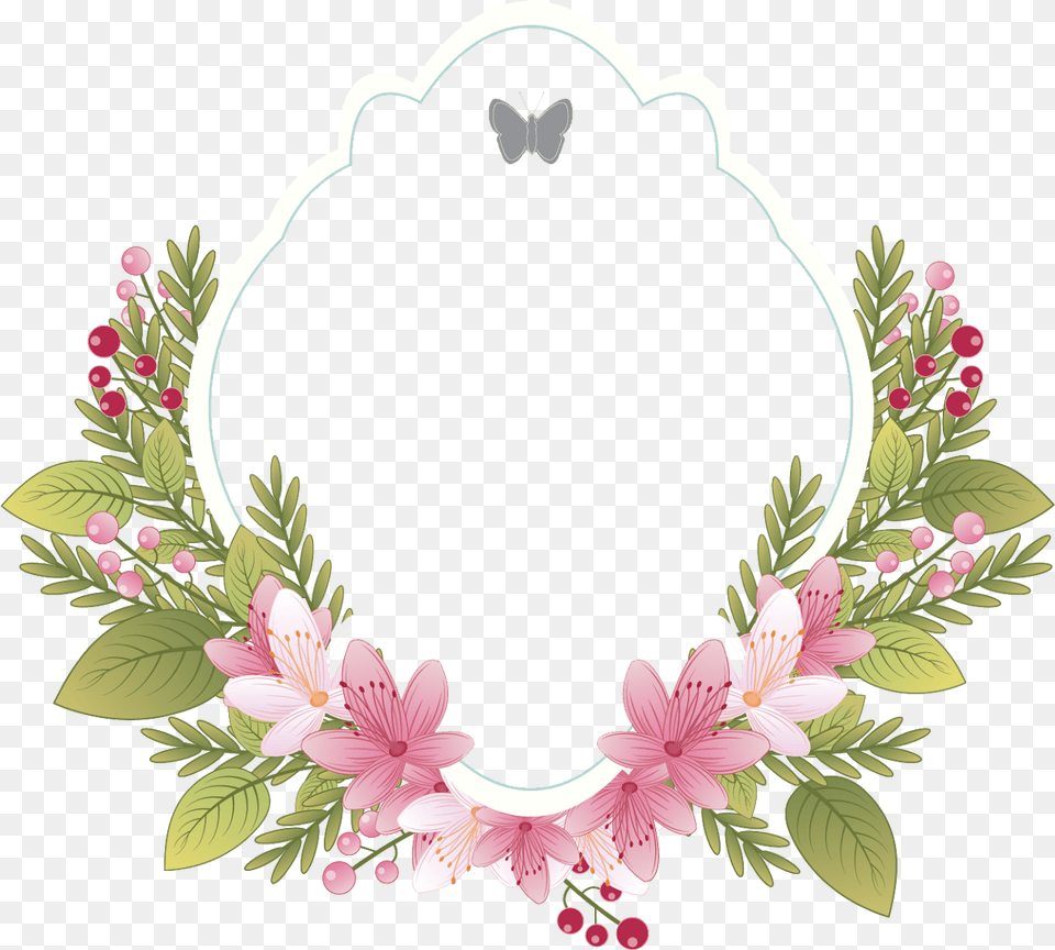 Vintage Flower Frame Vector, Plant, Pattern Png